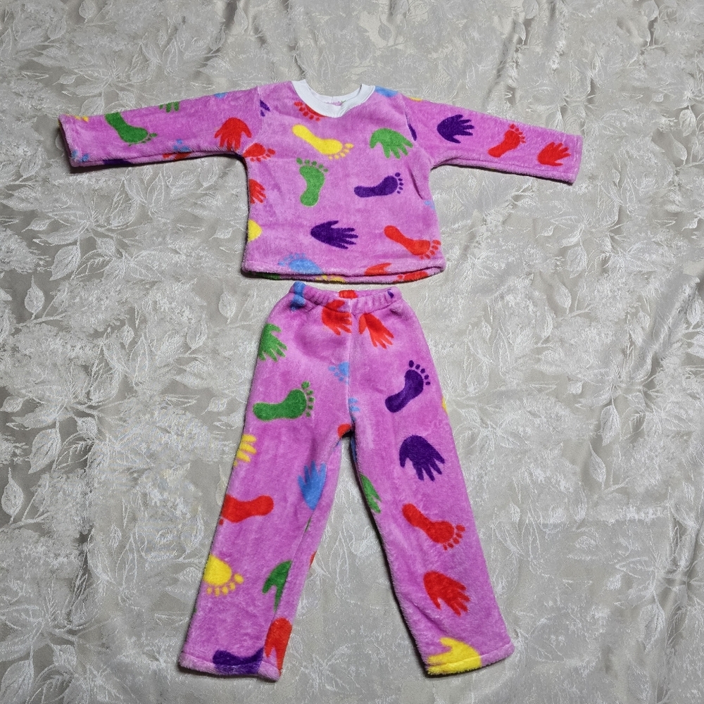 Handmade Winter Pajama Set Size 3T Loungewear Cozy Girl Warmth Sleepwear Pink
